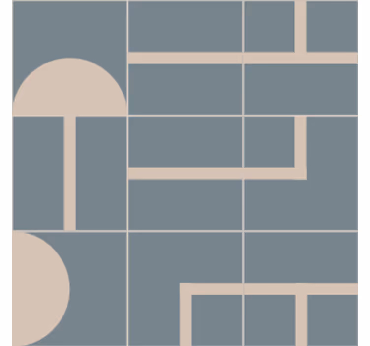 Untersetzer modern mit geometrischem muster und kurven - TenStickers