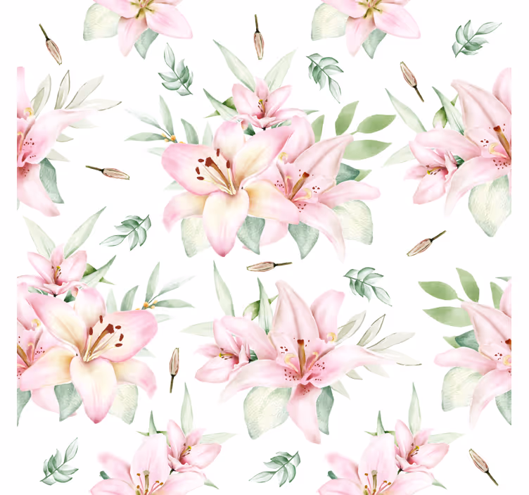Untersetzer mit floralem muster und lilien - TenStickers