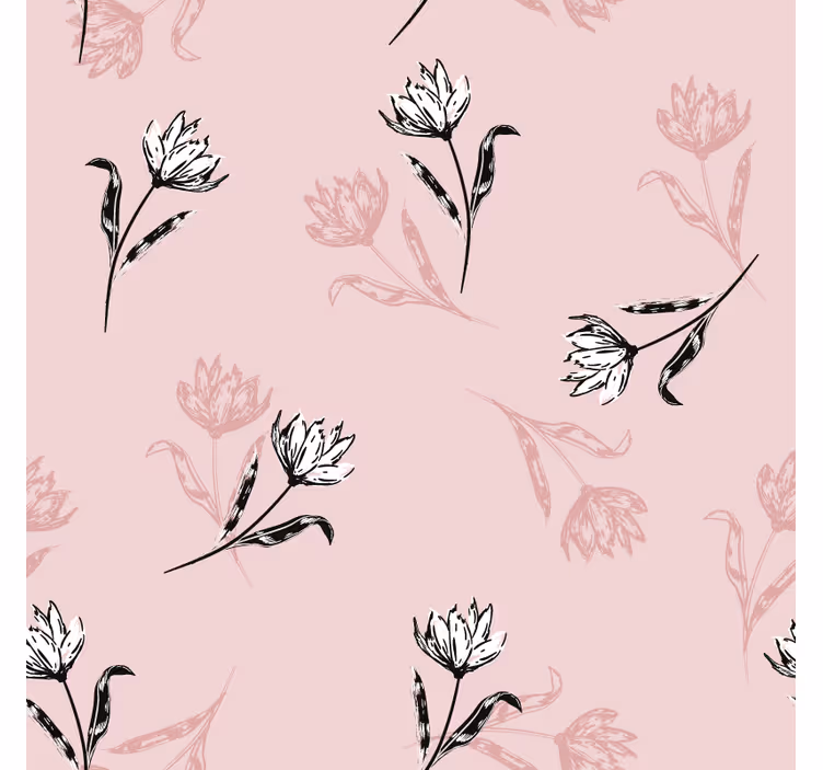 Untersetzer mit floralen mustern in sanften farben - TenStickers