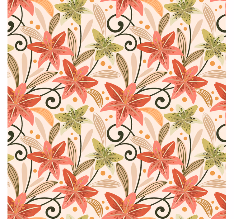 Untersetzer mit floralen mustern - TenStickers