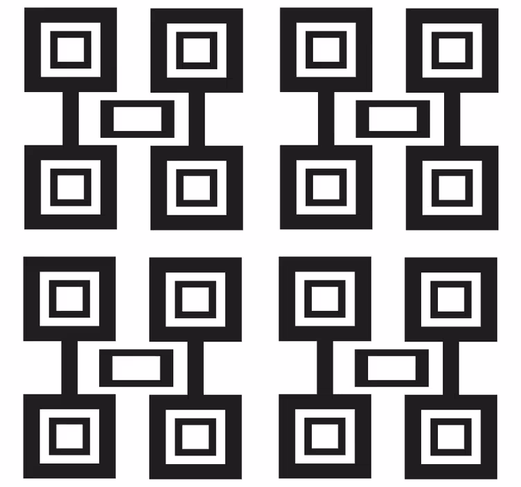 Untersetzer im schwarzen quadrat-muster - TenStickers