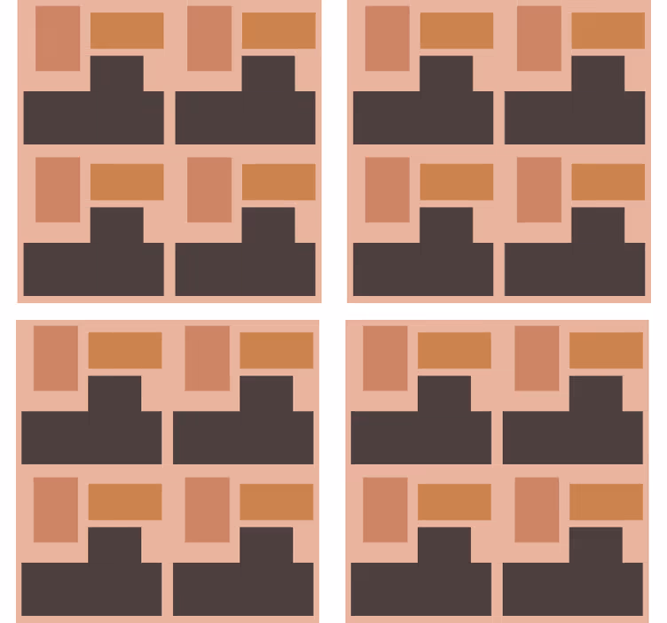 Untersetzer geometrische blockanordnung - TenStickers