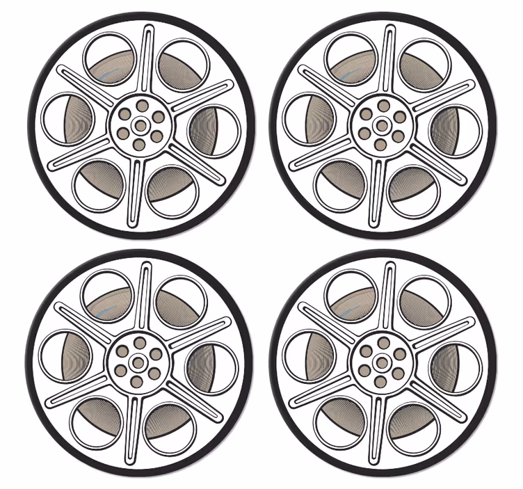 Untersetzer Vintage Kino Muster - TenStickers