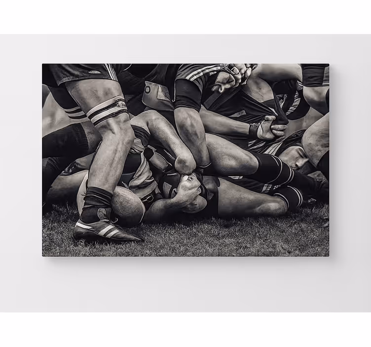 Kunst auf Leinwand rugbyspieler - TenStickers