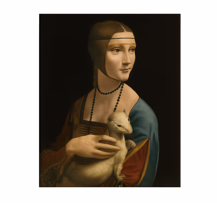 Leinwandbild Sport die dame mit dem hermelin - TenStickers