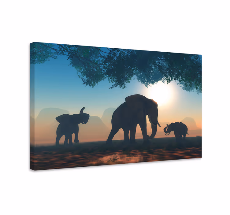 Wandbild elefant wilde elefantenkunst - TenStickers