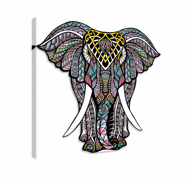 Wandbild elefant mandala vinylteppich - TenStickers
