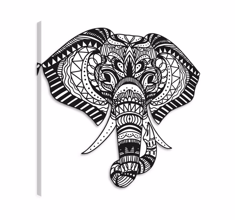 Wandbild elefant im ethnischen stil - TenStickers
