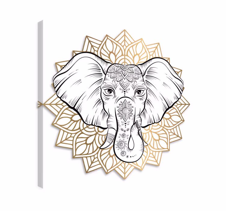 Wandbild elefant mandala tiere cpprivalia - TenStickers