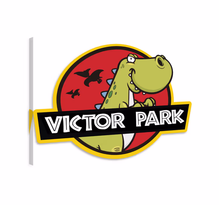 Dinosaurier wandbild individuell anpassbares emblem - TenStickers