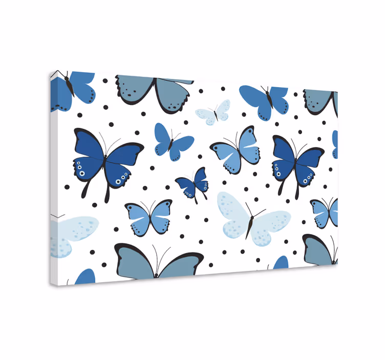 Wandbild schmetterling schwarzblauer flügel - TenStickers