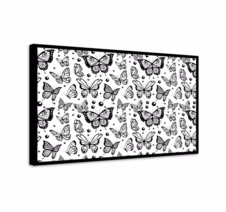 Wandbild schmetterling in einfarbigen motiven - TenStickers