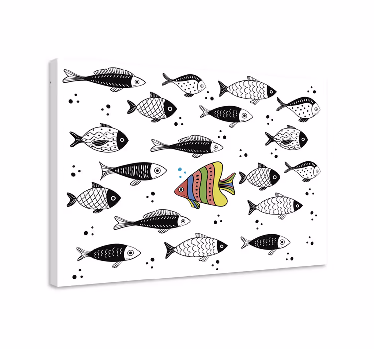 Wandbild fische gegenstrom - TenStickers