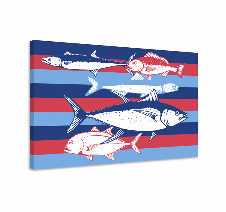 Wandbild fische handgezeichnete fische - TenStickers