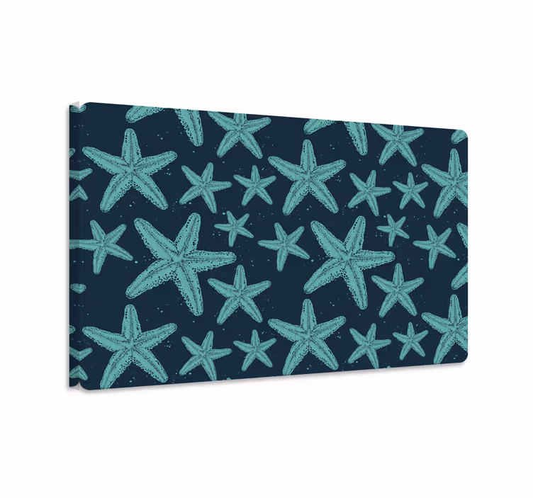 Wandbild fische starfish blautöne laptop - TenStickers