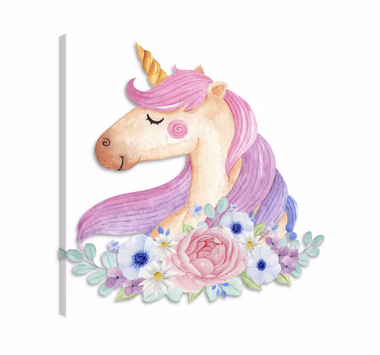 Einhorn wandbild aquarell einhorn - TenStickers