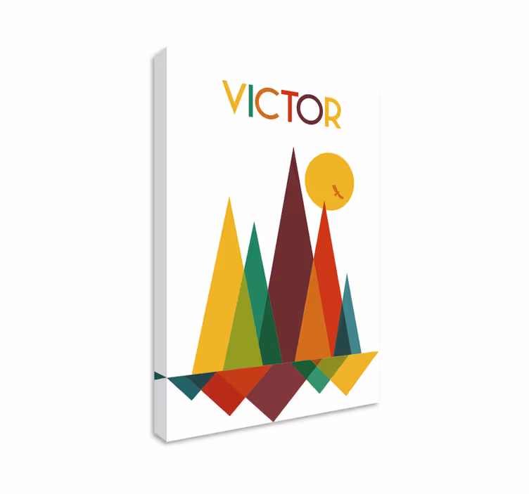 Leinwandbild Geometrie victor geometrische landschaft - TenStickers