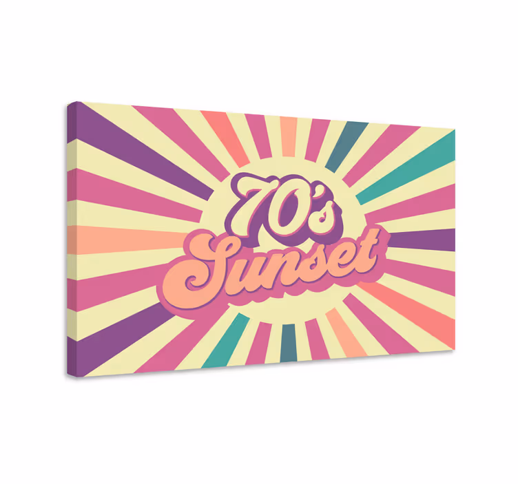 Wandbilder Sprüche retro-sonnenuntergang-grafik - TenStickers
