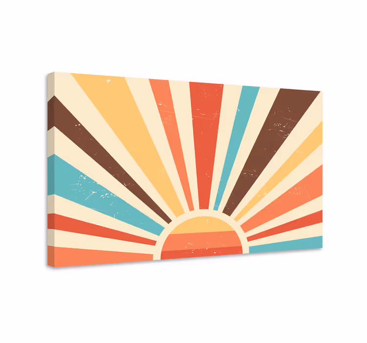 Wandbilder Landschaft Abstrakter vintage sonnenuntergang - TenStickers