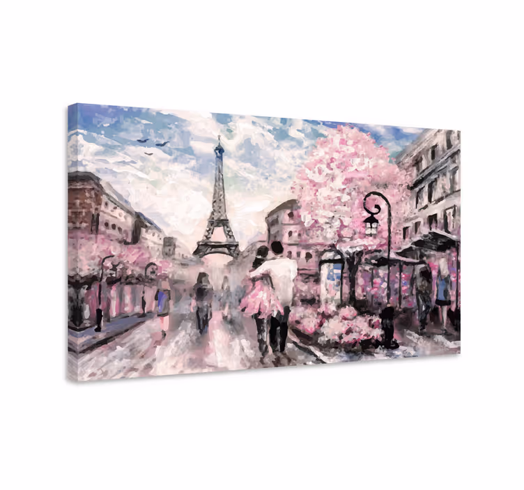 Leinwandbild frühling spaziergang in paris - TenStickers