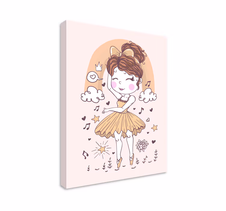 Leinwandbild kinder balletttänzerin freude - TenStickers