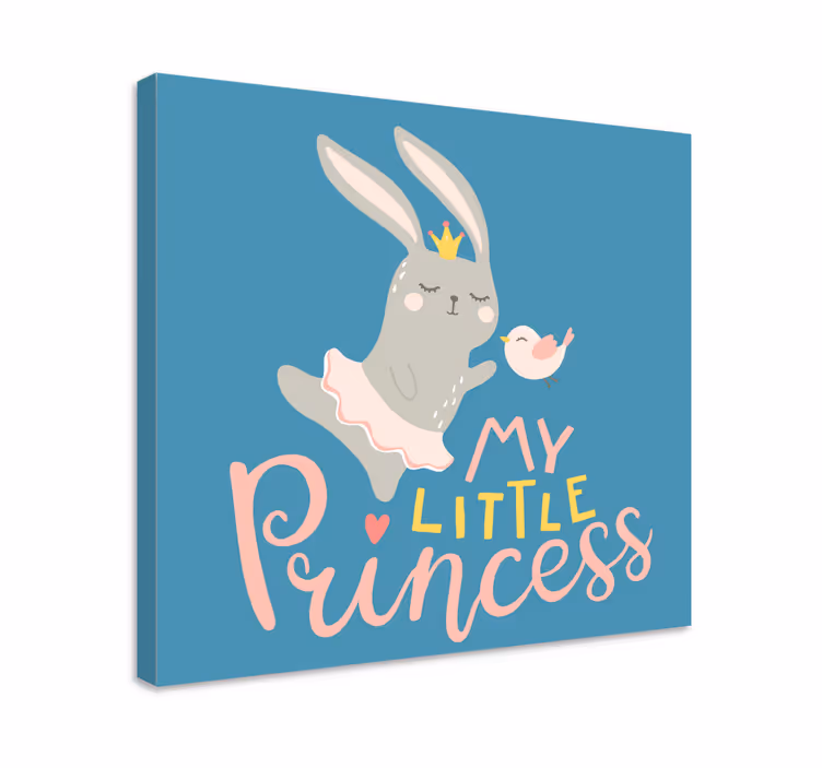 Hirsch bild leinwand süße hasenprinzessin - TenStickers