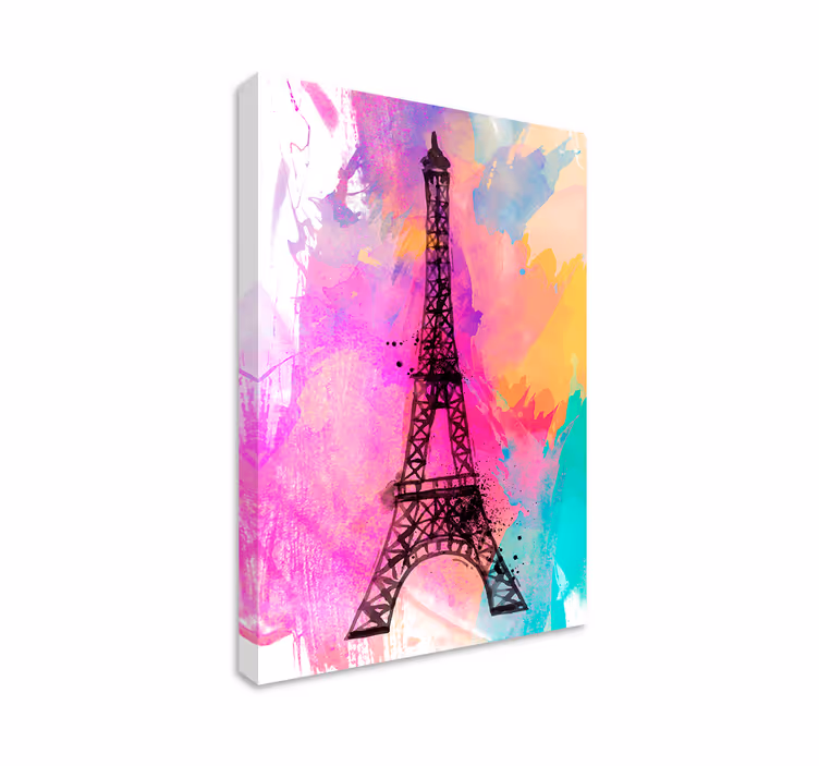 Leinwandbild eiffel-turm silhouette - TenStickers