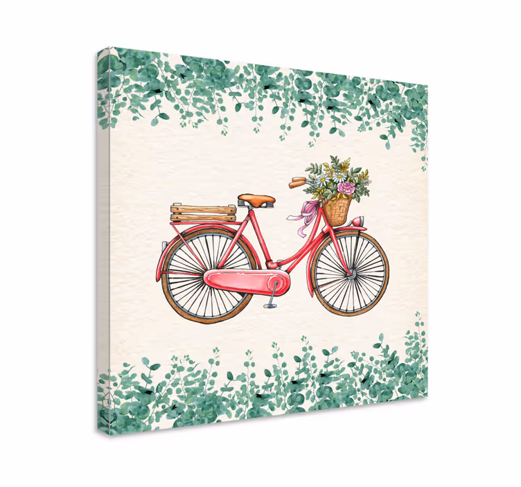 Leinwandbild rustikal Rustikales vintage fahrrad - TenStickers