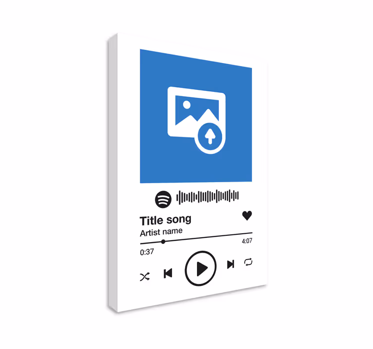 Wandbild Musik Spotify musik weißen Hintergrund - TenStickers