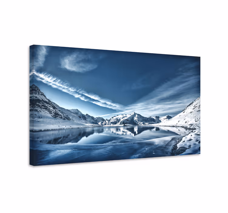 Wandbilder landschaft bergspiegelung landschaft - TenStickers