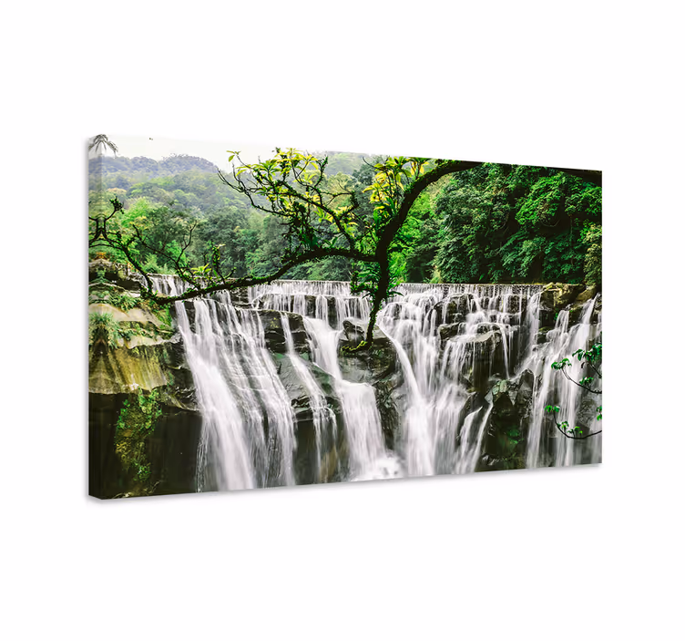 Wandbilder Landschaft majestätische wasserfallszene - TenStickers