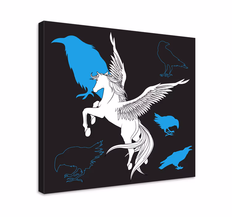 Dinosaurier wandbild pegasusflug der mythen - TenStickers
