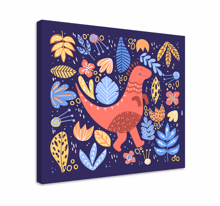 Dinosaurier wandbild verspielte dinosaurier illustration - TenStickers