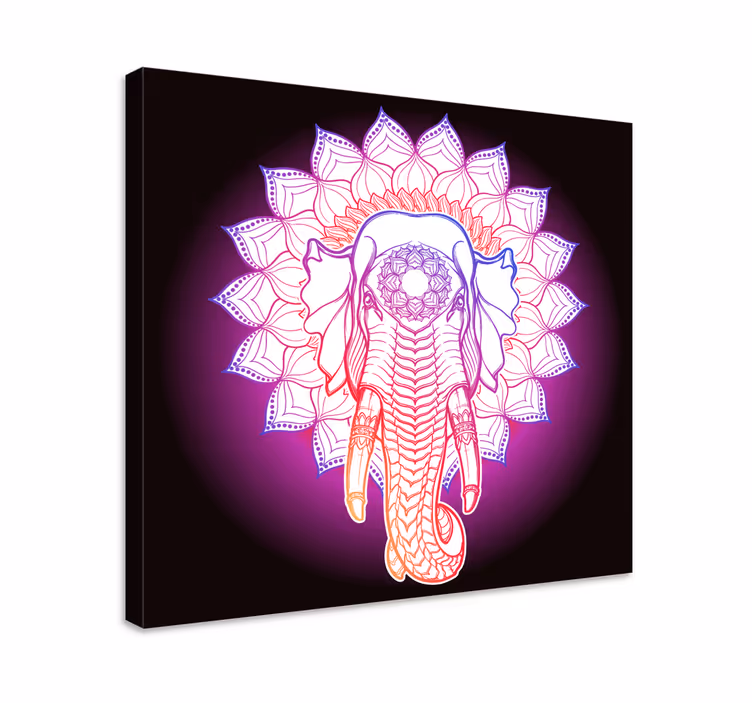 Wandbild elefant majestätisches mandala - TenStickers