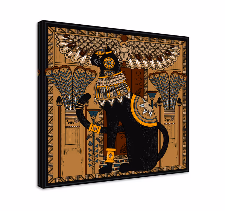 Wandbild elefant Ägyptische katze antik - TenStickers