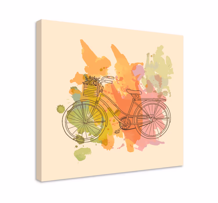 Wandbilder sprüche fahrrad mit korb - TenStickers