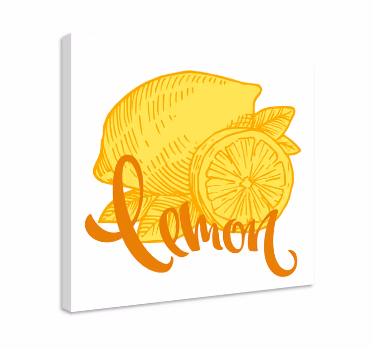 Leinwandbild obst zitronenscheibe - TenStickers