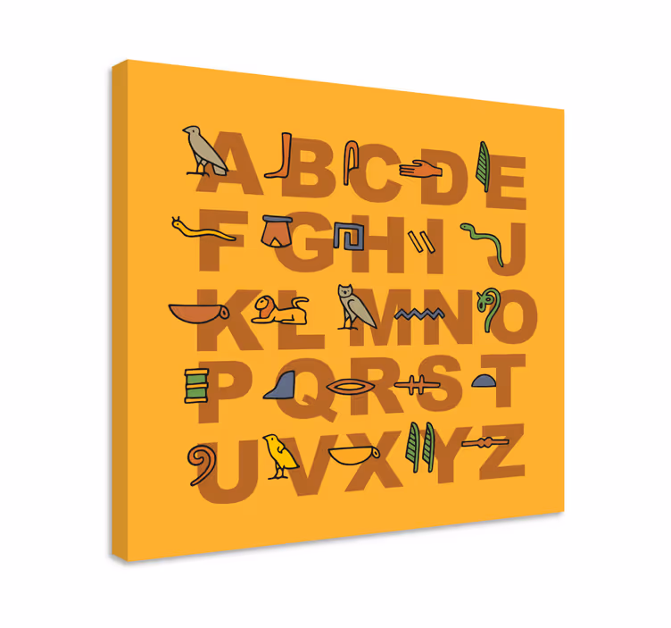 Leinwandbild mit bunten buchstabensymbolen - TenStickers