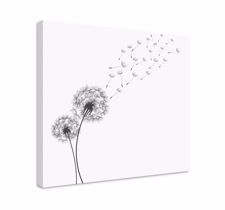 Leinwandbild pusteblumen samen im fluss - TenStickers