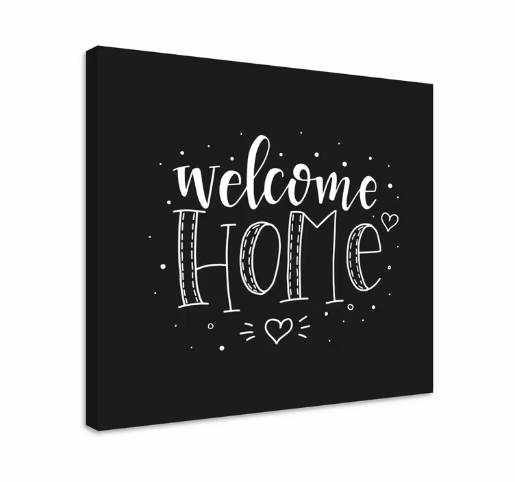 Leinwandbild Flur Willkommen zu Hause - TenStickers
