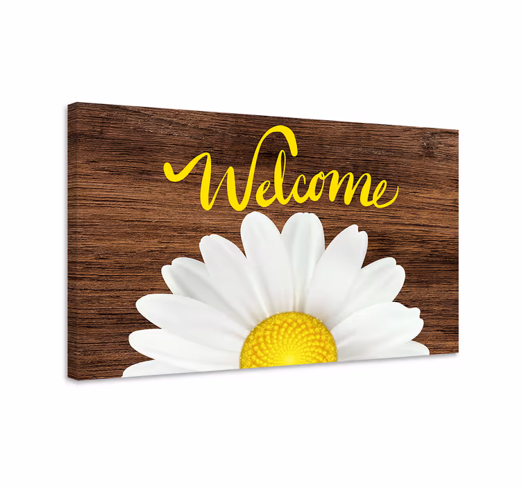 Leinwandbild helle gänseblümchen gruß - TenStickers