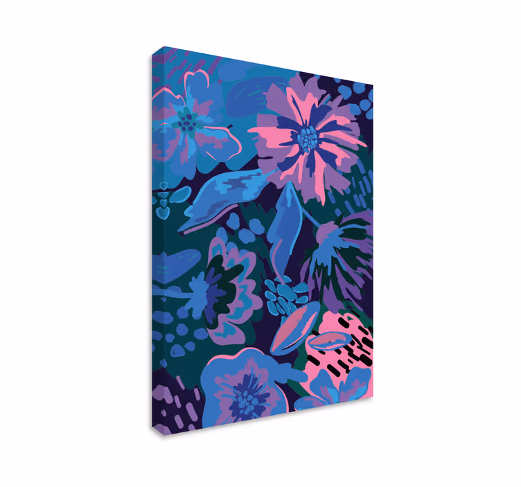 Leinwandbild mit floralem abstraktem design - TenStickers