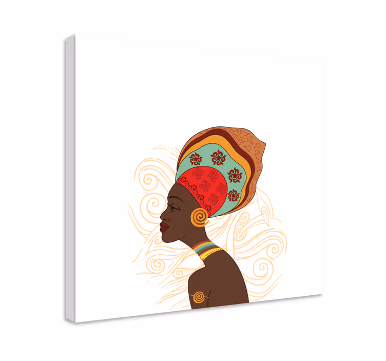 Leinwandbild elegante afrikanische silhouette - TenStickers