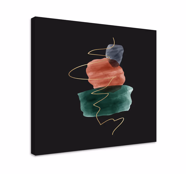 Wandbilder modern mit abstrakten steinformen - TenStickers