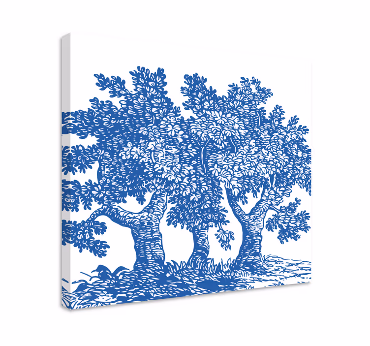 Wandbild baum mit drei belaubten bäumen - TenStickers