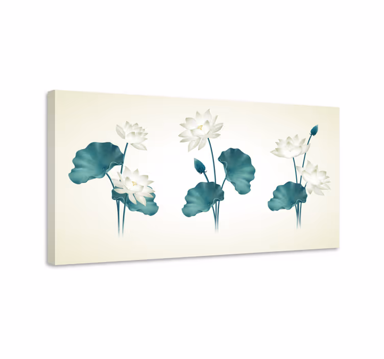 Leinwandbild komposition mit lotusblumen - TenStickers