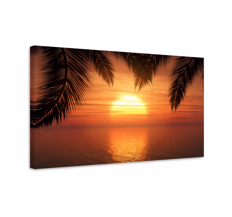 Wandbilder landschaft dämmerung über dem meer - TenStickers