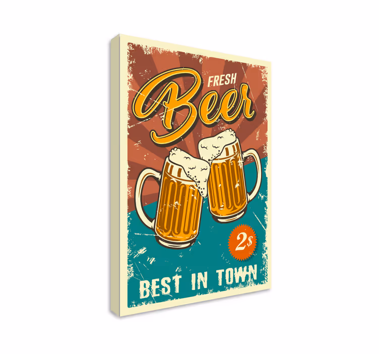 Leinwandbild sport frisches bier werbung - TenStickers