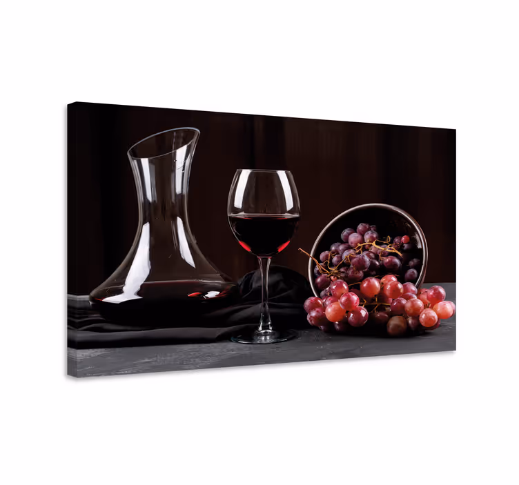 Bar Bilder Leinwand Wein und trauben - TenStickers
