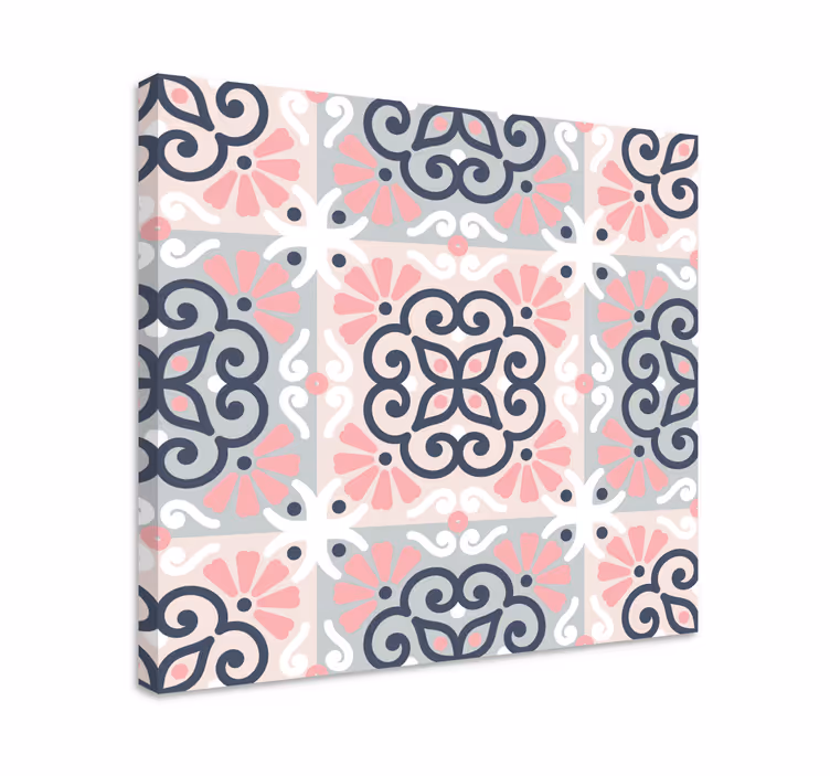 Wandbilder modern mit geometrischen blumenmustern - TenStickers